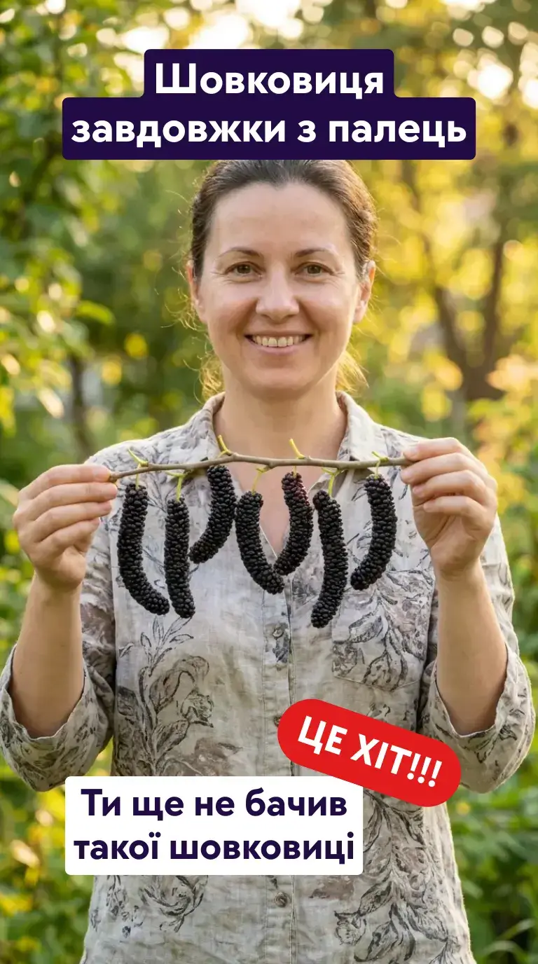 Плоди шовковиці Чорний Дракон на дереві